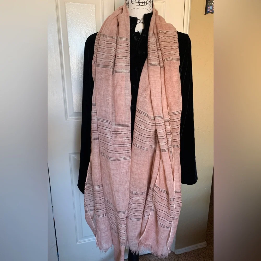Large Peach Gauze Scarf